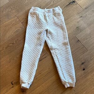 Janie & Jack Kids Quilted Jogger Pants - White/Cream